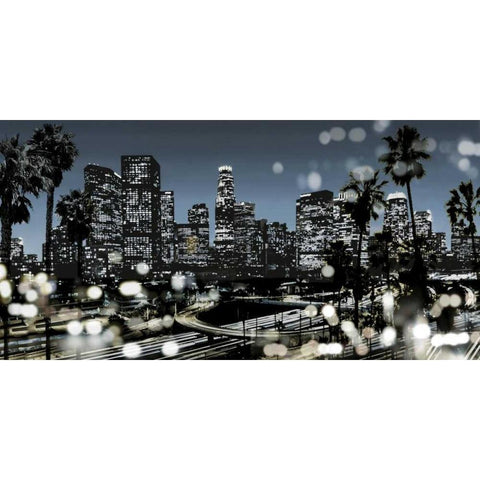 L.A. Nights II White Modern Wood Framed Art Print by Carrigan, Kate