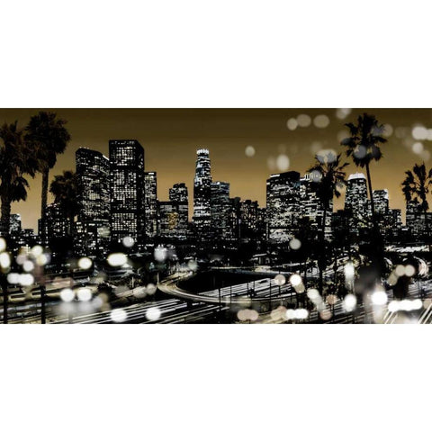 L.A. Nights I Black Modern Wood Framed Art Print with Double Matting by Carrigan, Kate