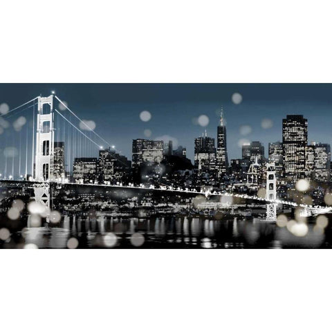 The City-San Francisco Gold Ornate Wood Framed Art Print with Double Matting by Carrigan, Kate