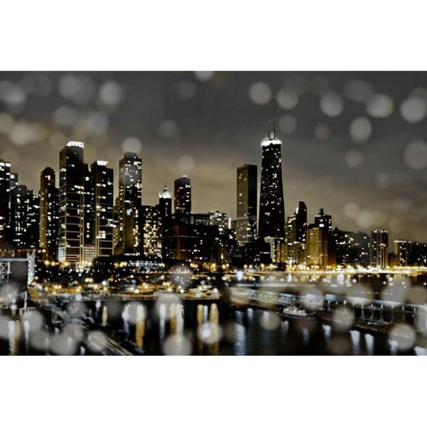 Chicago Nights II White Modern Wood Framed Art Print by Carrigan, Kate