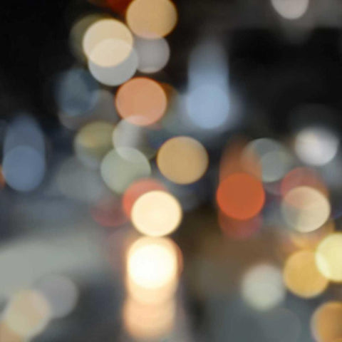 City Lights II White Modern Wood Framed Art Print by Carrigan, Kate