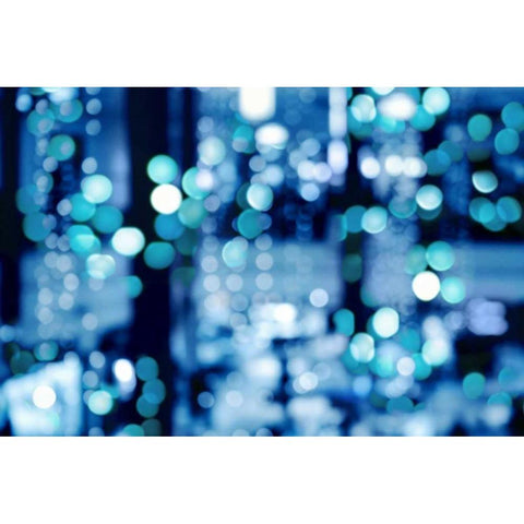 Brilliant Blue Black Modern Wood Framed Art Print with Double Matting by Carrigan, Kate