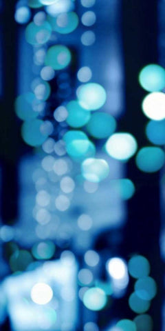 Brilliant Blue Triptych I Black Ornate Wood Framed Art Print with Double Matting by Carrigan, Kate