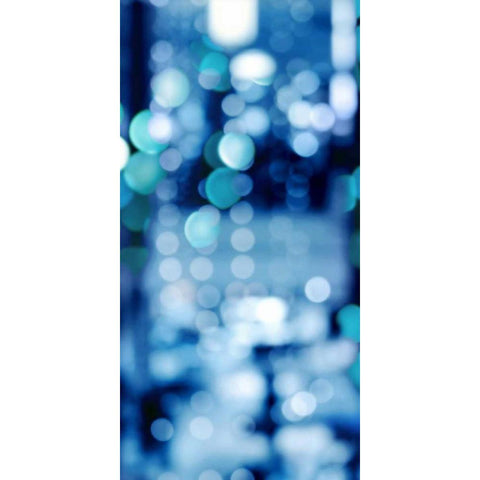 Brilliant Blue Triptych II Black Modern Wood Framed Art Print with Double Matting by Carrigan, Kate