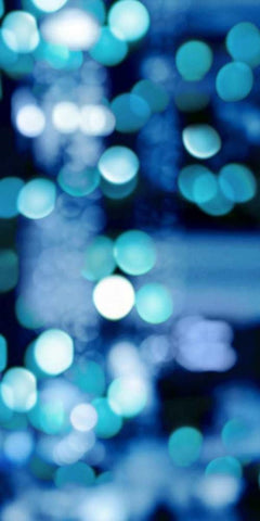 Brilliant Blue Triptych III White Modern Wood Framed Art Print with Double Matting by Carrigan, Kate