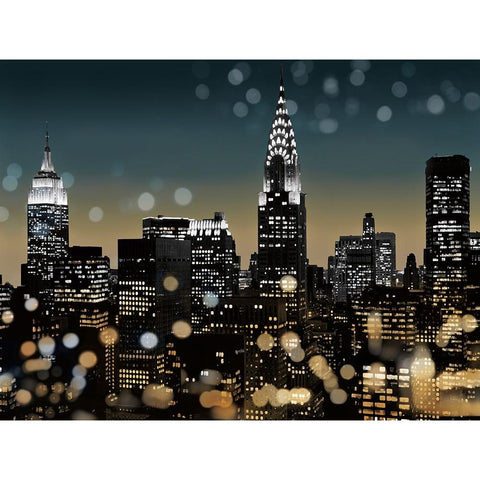 New York I Black Modern Wood Framed Art Print with Double Matting by Carrigan, Kate