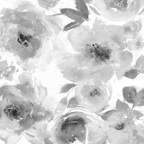 Springtime Black and White I Black Modern Wood Framed Art Print by Morris, Kelsey