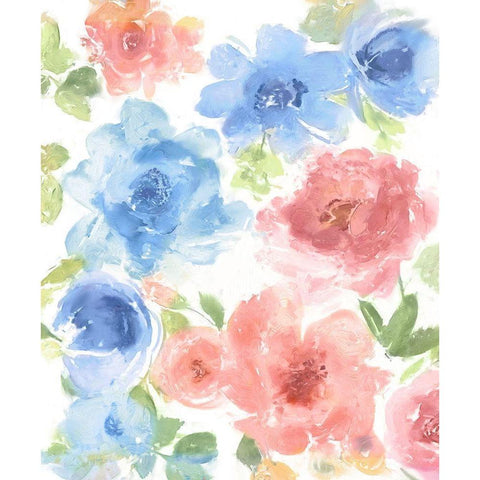 Springtime Floral II White Modern Wood Framed Art Print by Morris, Kelsey