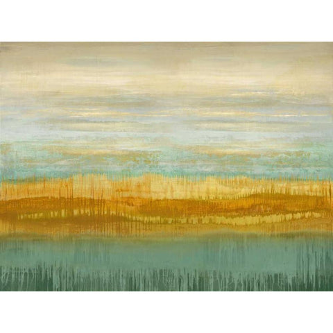 Serene II Black Modern Wood Framed Art Print with Double Matting by Flynn, Karrie