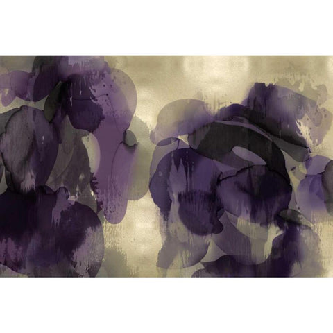 Cascade Amethyst White Modern Wood Framed Art Print by Jett, Kristina