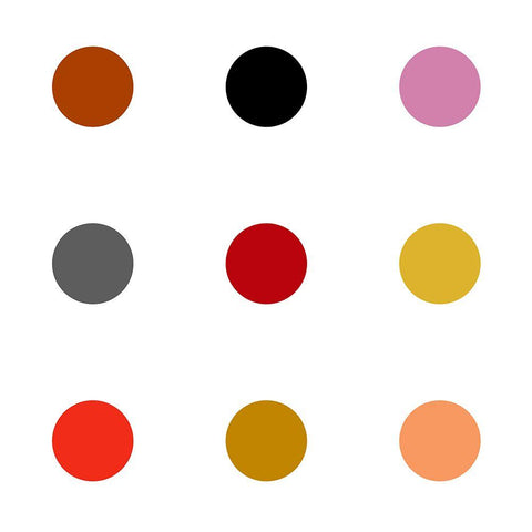 Circle Three Mix White Modern Wood Framed Art Print by Langdon, Karl