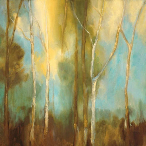 Bare Trees I Gold Ornate Wood Framed Art Print with Double Matting by Mitchell, Kristi