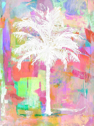 Abstract Palm I White Modern Wood Framed Art Print with Double Matting by Blake, Madeline