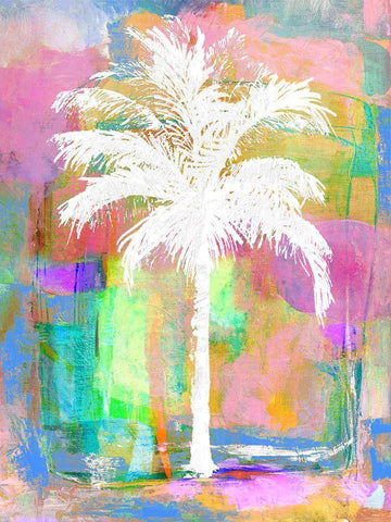 Abstract Palm II White Modern Wood Framed Art Print with Double Matting by Blake, Madeline