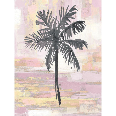 Abstract Palm Pink Blush Gold Ornate Wood Framed Art Print with Double Matting by Blake, Madeline