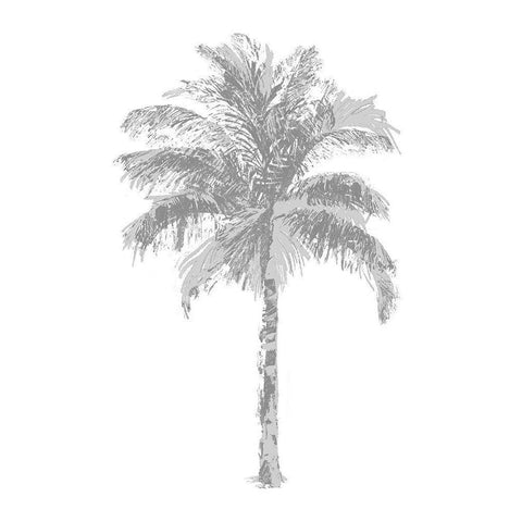 Palm Gray II White Modern Wood Framed Art Print by Blake, Madeline