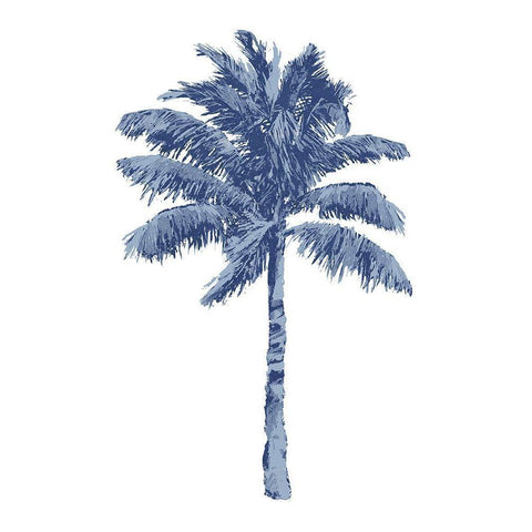 Palm Blue I Black Modern Wood Framed Art Print by Blake, Madeline