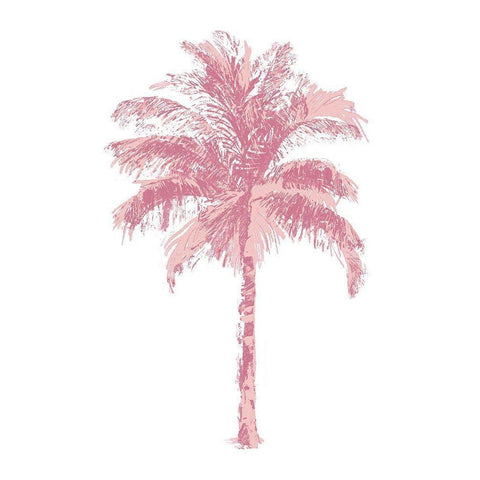 Palm Pink II White Modern Wood Framed Art Print by Blake, Madeline