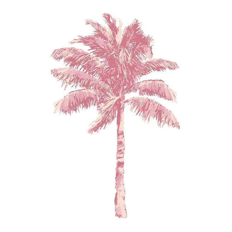 Palm Pink I White Modern Wood Framed Art Print by Blake, Madeline