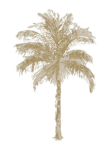 Palm Natural II White Modern Wood Framed Art Print with Double Matting by Blake, Madeline