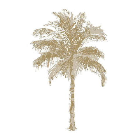 Palm Natural II White Modern Wood Framed Art Print by Blake, Madeline