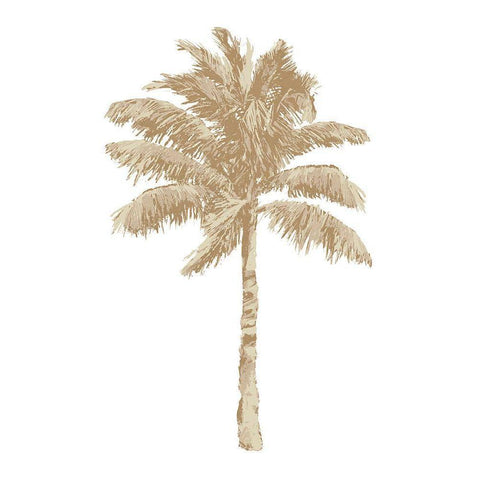 Palm Natural I White Modern Wood Framed Art Print by Blake, Madeline