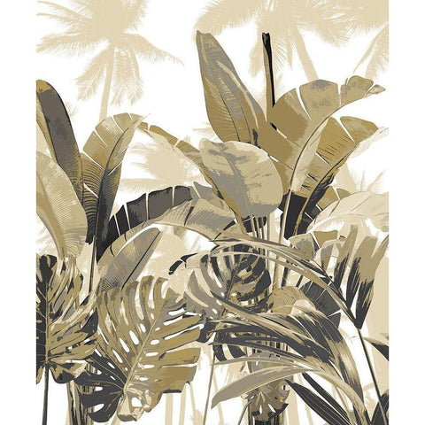 Palm Forest II Gold Ornate Wood Framed Art Print with Double Matting by Blake, Madeline