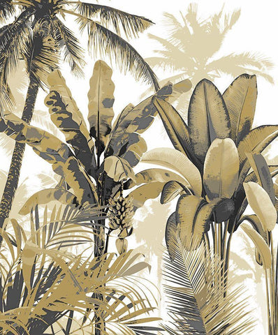 Palm Forest I Black Ornate Wood Framed Art Print with Double Matting by Blake, Madeline