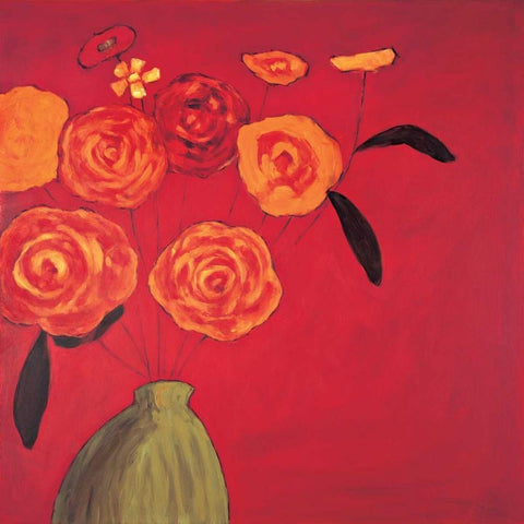 Mojo II Gold Ornate Wood Framed Art Print with Double Matting by Olsen, Katy