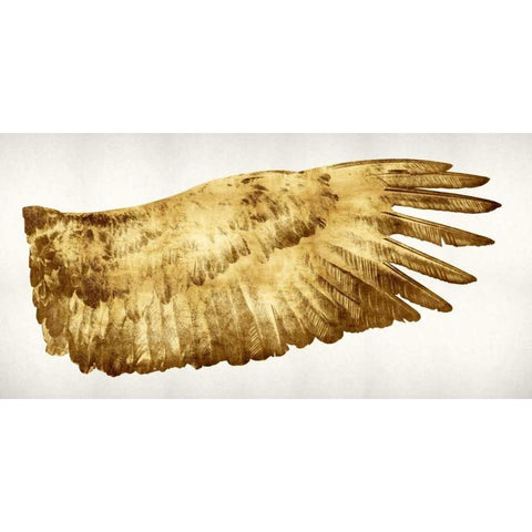 Golden Wing II White Modern Wood Framed Art Print by Bennett, Kate