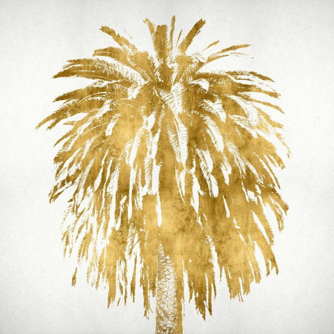 Palms In Gold III Gold Ornate Wood Framed Art Print with Double Matting by Bennett, Kate