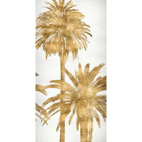 Golden Palms Panel IV Black Modern Wood Framed Art Print with Double Matting by Bennett, Kate