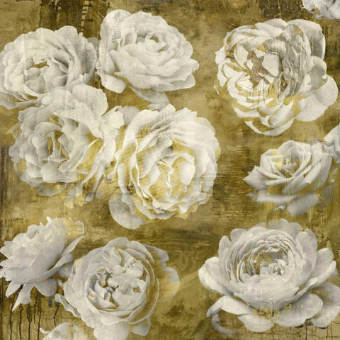 White in Gold Gold Ornate Wood Framed Art Print with Double Matting by Bennett, Kate