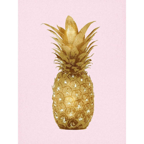 Pineapple Gold on Pink II Gold Ornate Wood Framed Art Print with Double Matting by Bennett, Kate