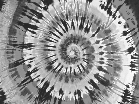 Tie Dye Black and White Black Ornate Wood Framed Art Print with Double Matting by Kearns, Molly