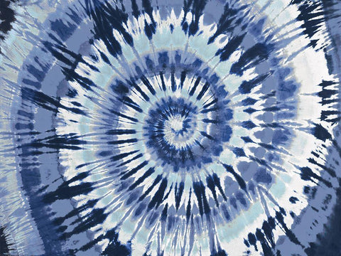 Tie Dye Blue White Modern Wood Framed Art Print with Double Matting by Kearns, Molly
