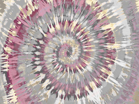 Tie Dye Pink White Modern Wood Framed Art Print with Double Matting by Kearns, Molly