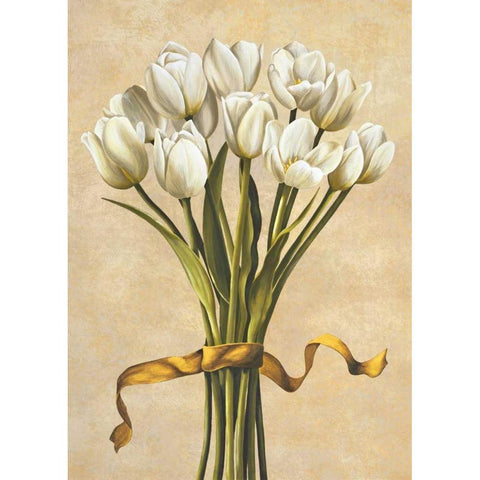 Bouquet candido White Modern Wood Framed Art Print by Corradini, Lisa