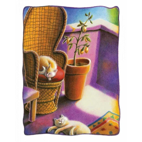 Balmy Breezes White Modern Wood Framed Art Print by Seeley, Laura