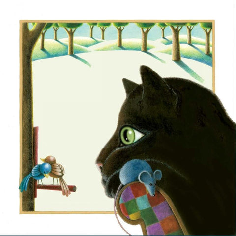 Best Seat in the House (Green) White Modern Wood Framed Art Print with Double Matting by Seeley, Laura