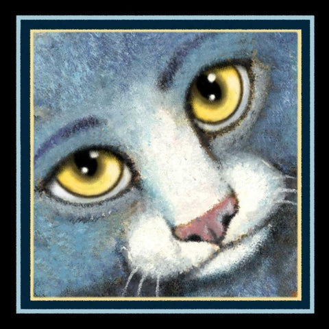 Blue Ribbon Baby (Detail) Black Ornate Wood Framed Art Print with Double Matting by Seeley, Laura