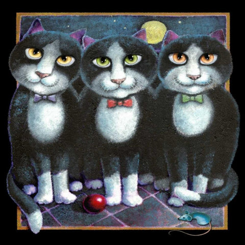 Boys Night Out (Black) Black Modern Wood Framed Art Print by Seeley, Laura