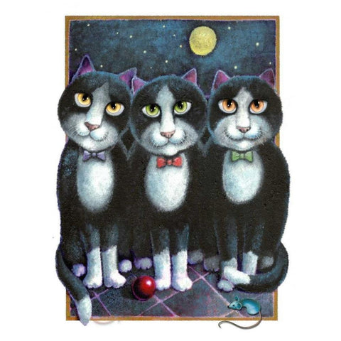 Boys Night Out Black Modern Wood Framed Art Print with Double Matting by Seeley, Laura