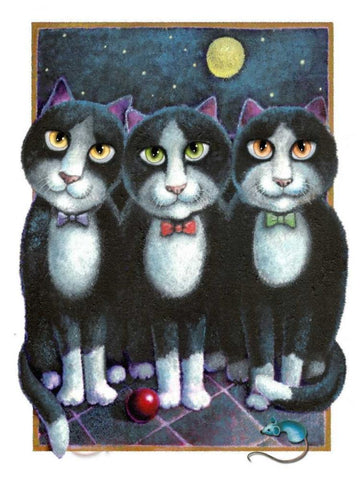 Boys Night Out Black Ornate Wood Framed Art Print with Double Matting by Seeley, Laura