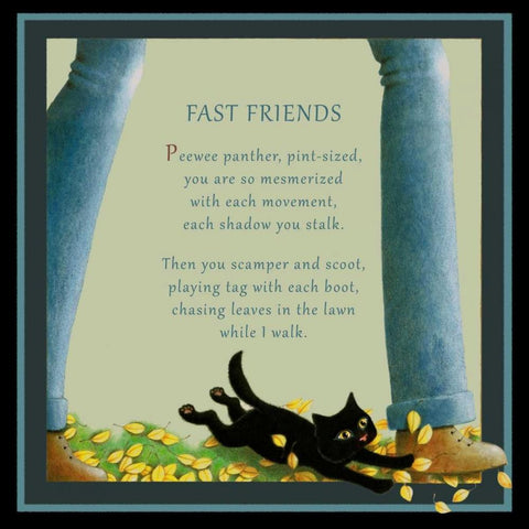 Fast Friends (Black) White Modern Wood Framed Art Print by Seeley, Laura