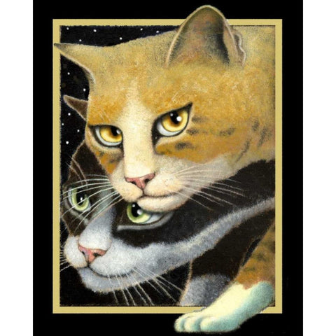 Nightwatch* Black Modern Wood Framed Art Print with Double Matting by Seeley, Laura