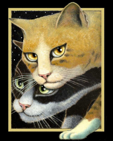 Nightwatch* White Modern Wood Framed Art Print with Double Matting by Seeley, Laura