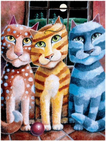 Party Night (with Mouse) Black Ornate Wood Framed Art Print with Double Matting by Seeley, Laura