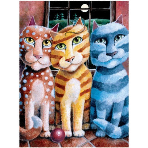 Party Night (with Mouse) Black Modern Wood Framed Art Print with Double Matting by Seeley, Laura