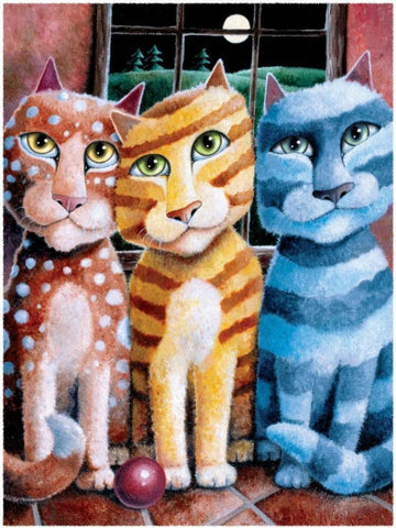 Party Night White Modern Wood Framed Art Print with Double Matting by Seeley, Laura